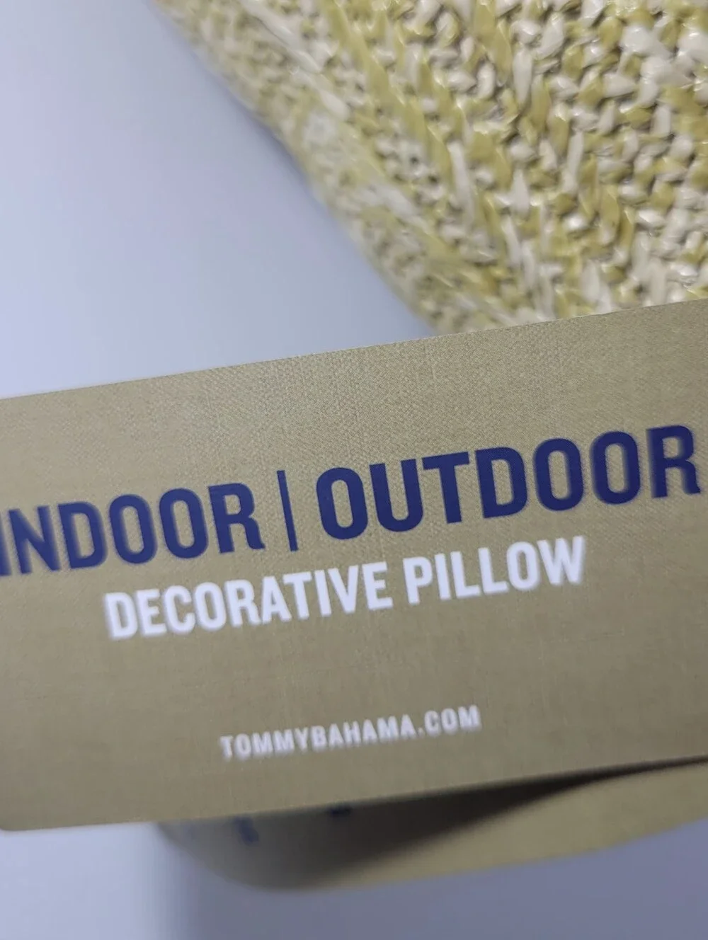 Tommy Bahama Indoor Outdoor Straw Pom Pom Throw Pillow